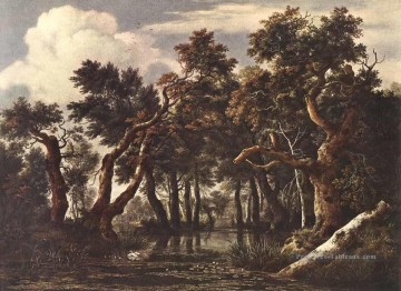 Le marais dans une forêt Jacob Isaakszoon van Ruisdael Peinture à l'huile